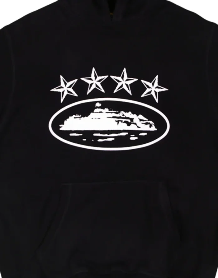 Corteiz Alcatraz Hoodie Black