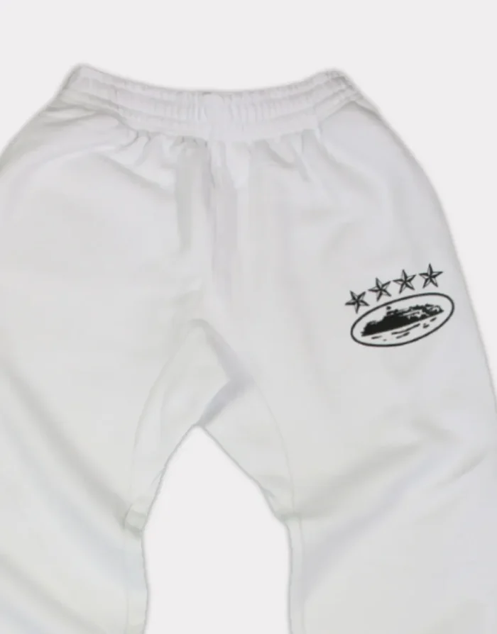 Corteiz Alcatraz Edition Sweatpants White
