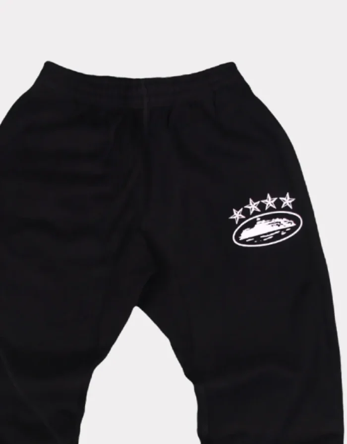 Corteiz Alcatraz 4Starz Sweatpants Black