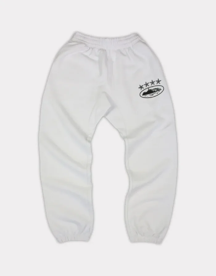 Corteiz Alcatraz Edition Sweatpants White