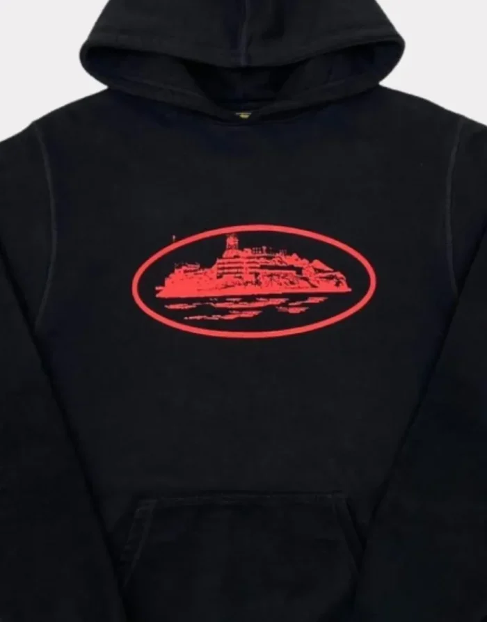 Corteiz Alcatraz 4Starz Hoodie Black/Red