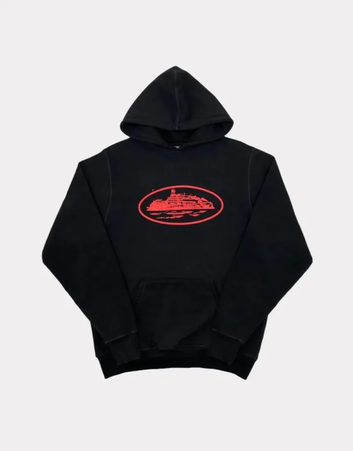 Corteiz Alcatraz 4Starz Hoodie Black/Red