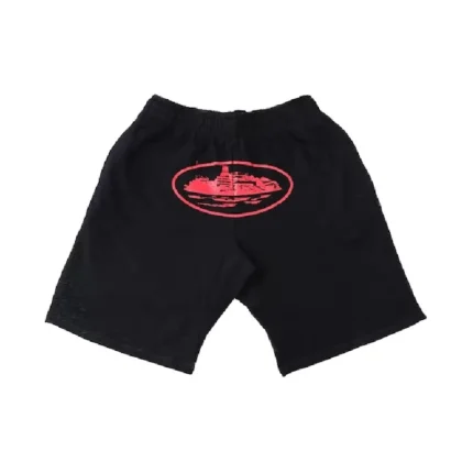 Corteiz Alcatraz Streetwear Shorts Black/Red