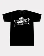 Corteiz Alcatraz Skull Graphic T-Shirt Black