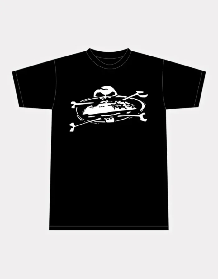 Corteiz Alcatraz Skull Graphic T-Shirt Black