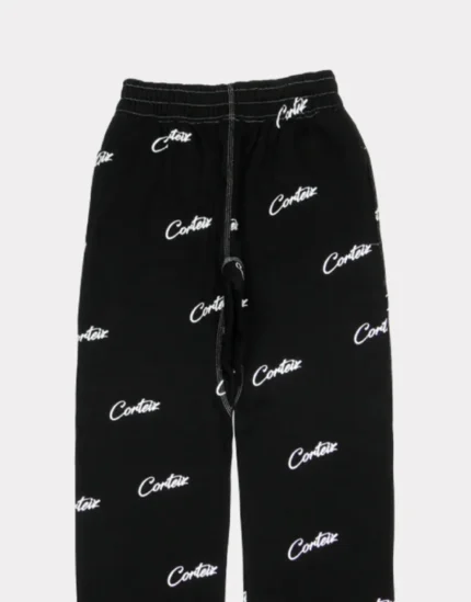 Corteiz Monogram Print Joggers Black