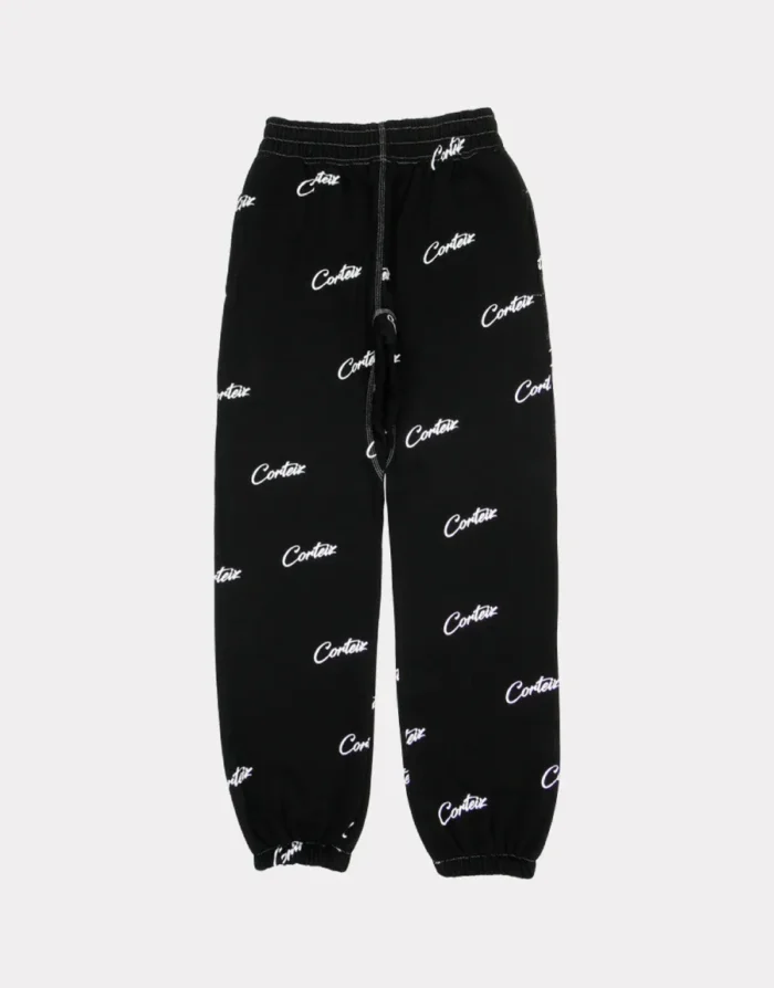Corteiz Monogram Print Joggers Black