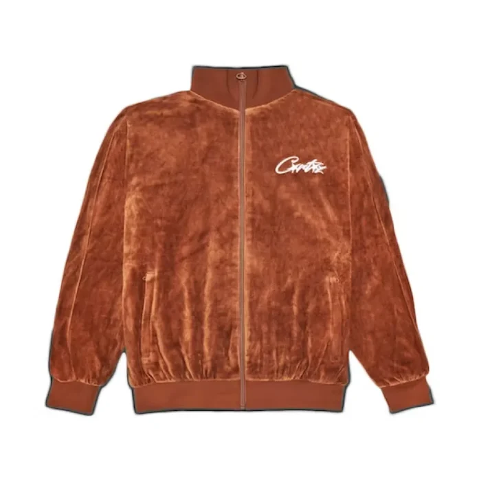 Corteiz All Starz Velour Edition Jacket – Brown