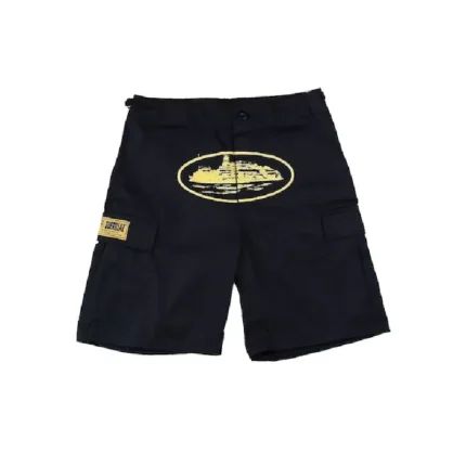 Corteiz Guerillaz 21′ Cargo Shorts Black/Yellow