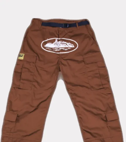 Corteiz Guerillaz Utility Cargo Pants Brown