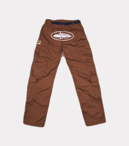 Corteiz Guerillaz Utility Cargo Pants Brown