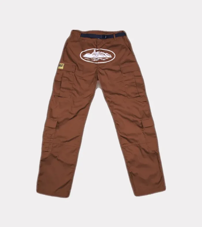 Corteiz Guerillaz Utility Cargo Pants Brown