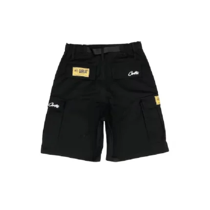 Corteiz Guerillaz 21′ Utility Cargo Shorts Black