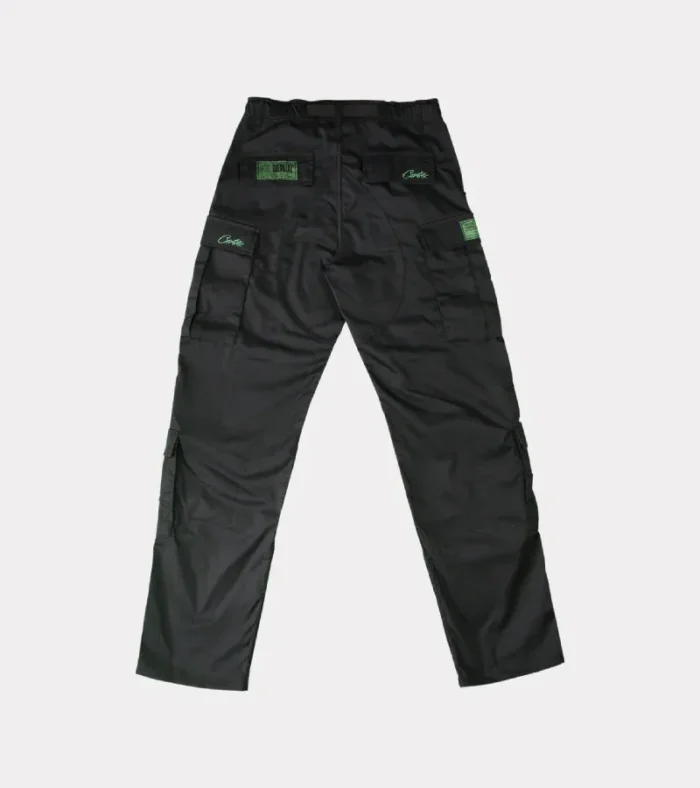 Corteiz Guerillaz Mula Cargos Black/Green