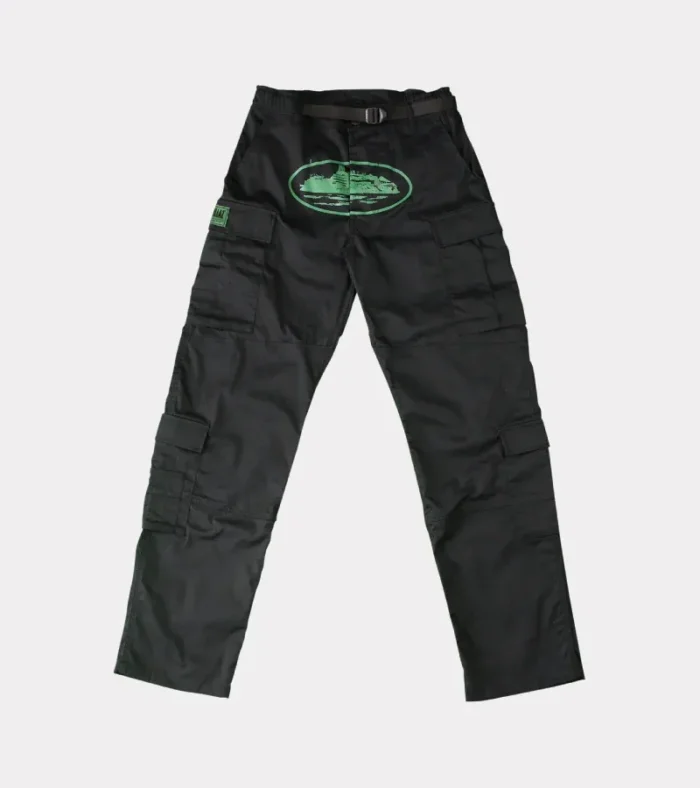 Corteiz Guerillaz Mula Cargos Black/Green