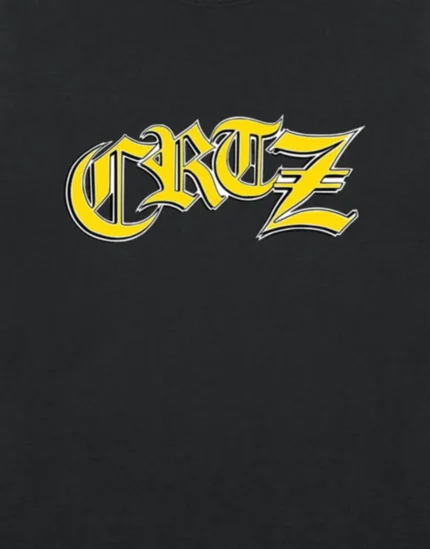 Corteiz Old English Script Tee Black