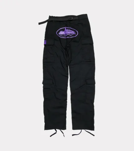 Corteiz Guerillaz Tactical Cargos Black/Purple