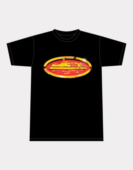 Corteiz Shiny Alcatraz Tee Black