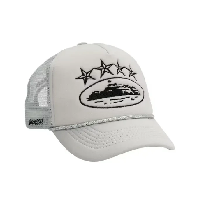 Corteiz Alcatraz 4Starz Trucker Hat Grey
