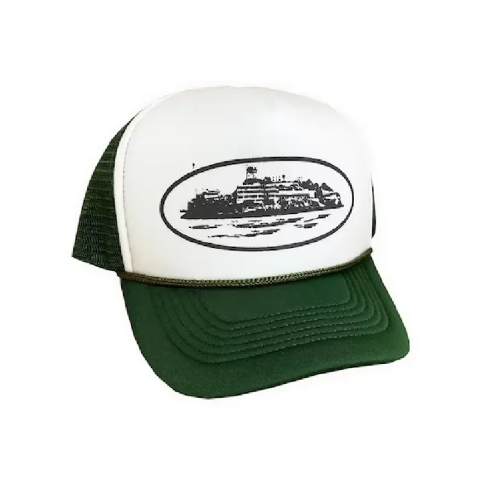 Corteiz Alcatraz Mesh Trucker Hat Green