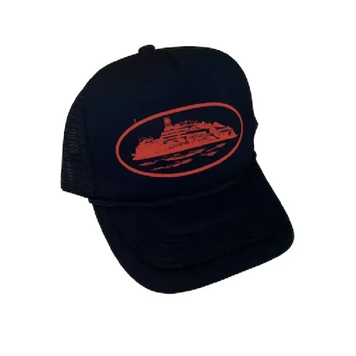 Corteiz Alcatraz Mesh Cap Black/Red
