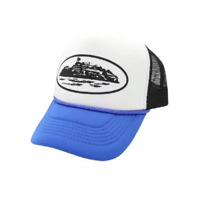 Corteiz Alcatraz Mesh Trucker Hat Black/Royal